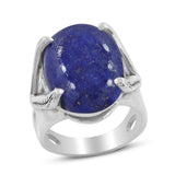 Natural Lapis Lazuli 925 Sterling Silver Ring