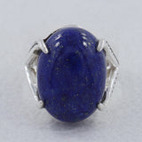 Natural Lapis Lazuli 925 Sterling Silver Ring