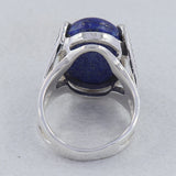 Natural Lapis Lazuli 925 Sterling Silver Ring