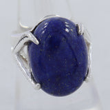 Natural Lapis Lazuli 925 Sterling Silver Ring