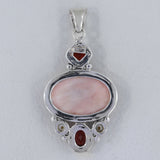 925 Silver Pink Opal Pendant