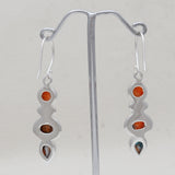 Turquoise Spiny Oyster Silver Earrings