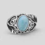 925 Sterling Silver Larimar Rings