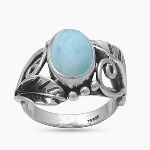 925 Sterling Silver Larimar Rings