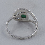 Natural Emerald Gemstone Sterling Silver Ring