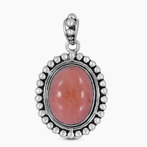 925 Sterling Silver Pink Opal Pendants