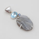 Chalcedony Druzy Silver Pendants
