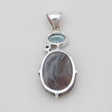 Chalcedony Druzy Silver Pendants