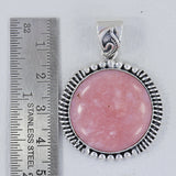 Pink Opal Gemstone Pendant 925 Sterling Silver