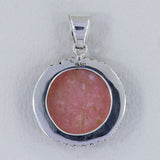 Pink Opal Gemstone Pendant 925 Sterling Silver