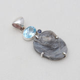 Chalcedony Druzy Silver Pendants