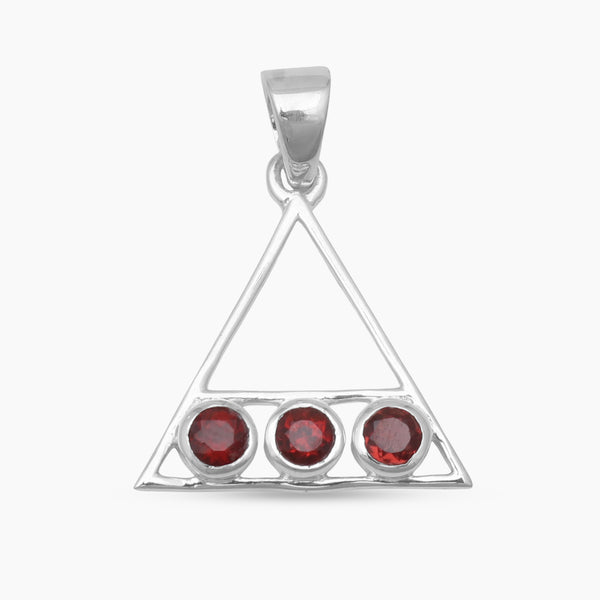 Garnet Silver Pendants