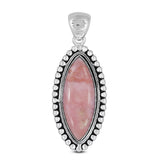 925 Sterling Silver Pink Opal Pendant