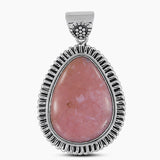 925 Sterling Silver Pink Opal Pendant