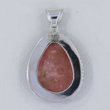 Pink Opal Gemstone Pendant 925 Sterling Silver