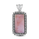 Pink Opal 925 Sterling Silver Pendant