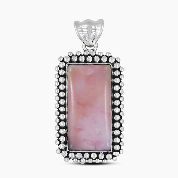 925 Sterling Silver Pink Opal Pendants