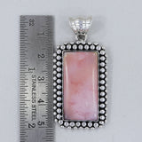 925 Sterling Silver Pink Opal Pendant