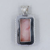 Pink Opal 925 Sterling Silver Pendant