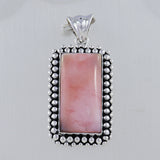 925 Sterling Silver Pink Opal Pendant