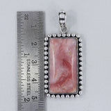 925 Sterling Silver Pink Opal Pendant