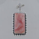 Pink Opal 925 Sterling Silver Pendant