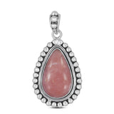 925 Sterling Silver Pink Opal Pendant