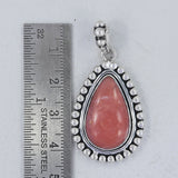 Pink Opal 925 Sterling Silver Pendant