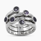 925 Sterling Silver Garnet Rings