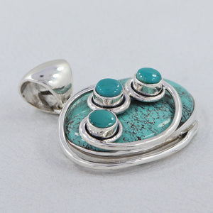 925 Silver Tibetan Turquoise Pendants