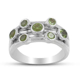 Natural Peridot Gemstone 925 Sterling Silver Ring