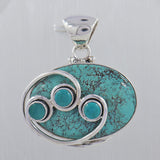 Tibetan Turquoise Silver Pendant