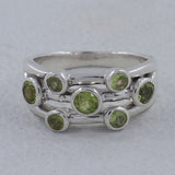 Natural Peridot Gemstone 925 Sterling Silver Ring