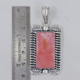 Pink Opal Gemstone Pendant 925 Sterling Silver