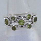 Natural Peridot Gemstone 925 Sterling Silver Ring