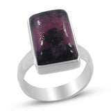 Rhodonite Gemstone 925 Sterling Silver Ring