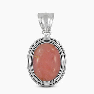 925 Sterling Silver Pink Opal Pendants