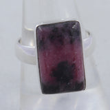 Rhodonite Gemstone 925 Sterling Silver Ring