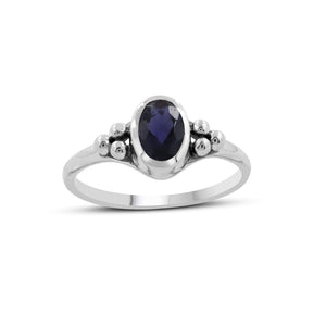 925 Sterling Silver Blue Topaz Ring