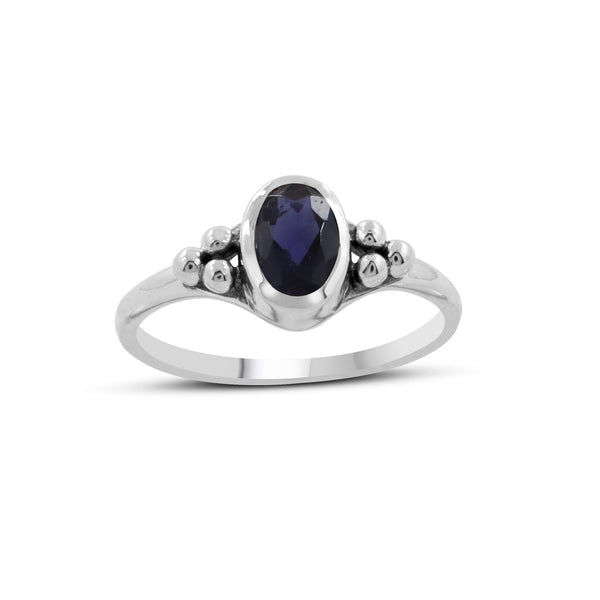 925 Sterling Silver Blue Topaz Ring