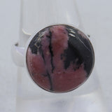 Rhodonite Gemstone 925 Sterling Silver Ring