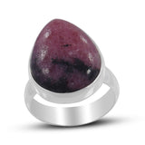 Rhodonite Gemstone 925 Sterling Silver Ring