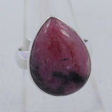 Rhodonite Gemstone 925 Sterling Silver Ring