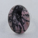 Rhodonite Gemstone 925 Sterling Silver Ring