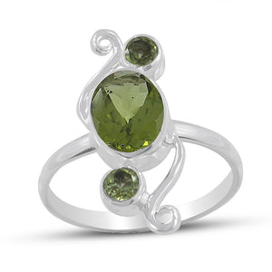 925 Sterling Silver Peridot Rings