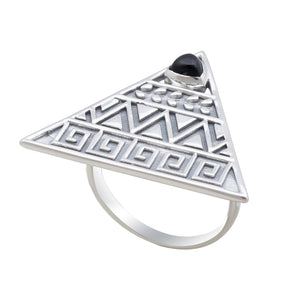 Black Onyx Silver Jewelry Set