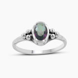 925 Sterling Silver Blue Topaz Ring