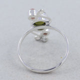 Natural Peridot Gemstone 925 Sterling Silver Ring