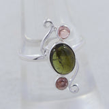 Natural Peridot Gemstone 925 Sterling Silver Ring