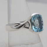 Blue Topaz Silver Rings